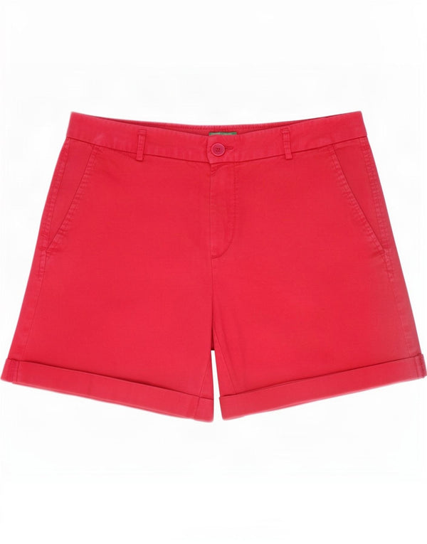 Benetton Chino Shorts til kvinder UK 10 Small W30 Pink Bomuld