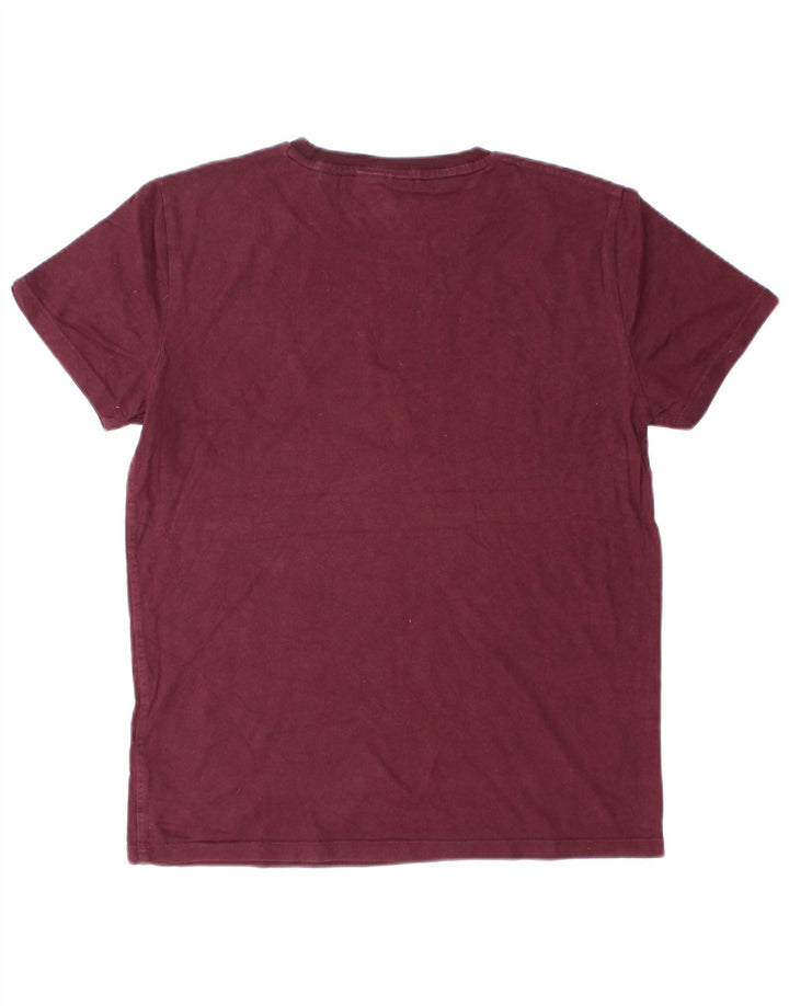 Superdry Herre T-shirt Top Medium Bourgogne Bomuld