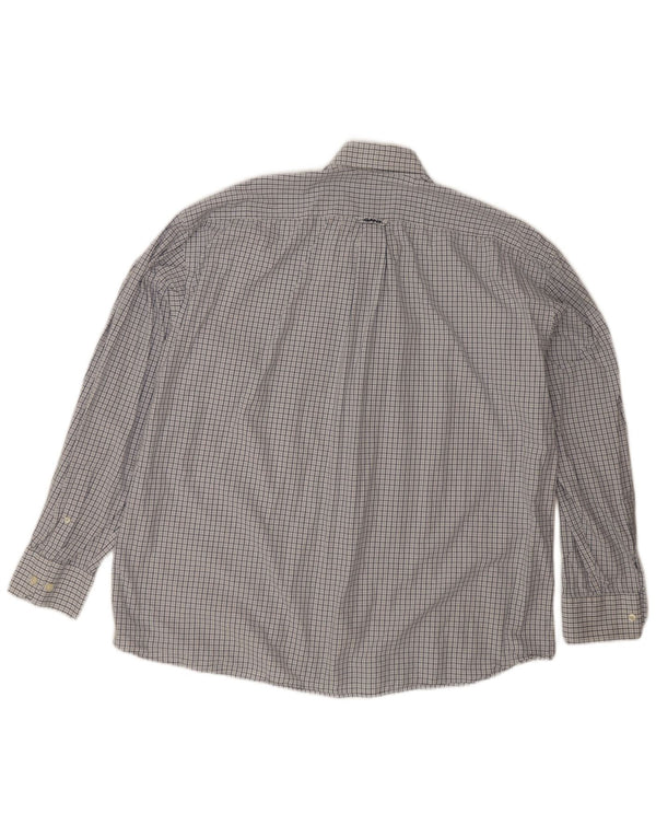 Gant Herre Dress Fit skjorte 3XL hvid ternet bomuld
