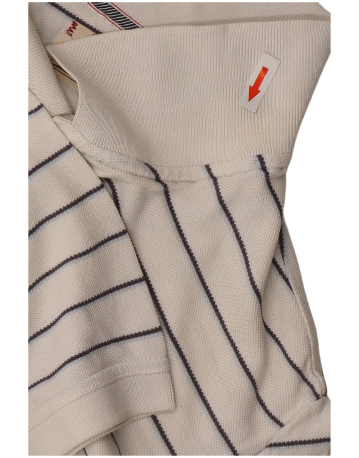 TOMMY HILFIGER Klassisk poloshirt til mænd Stor hvid stribet bomuld