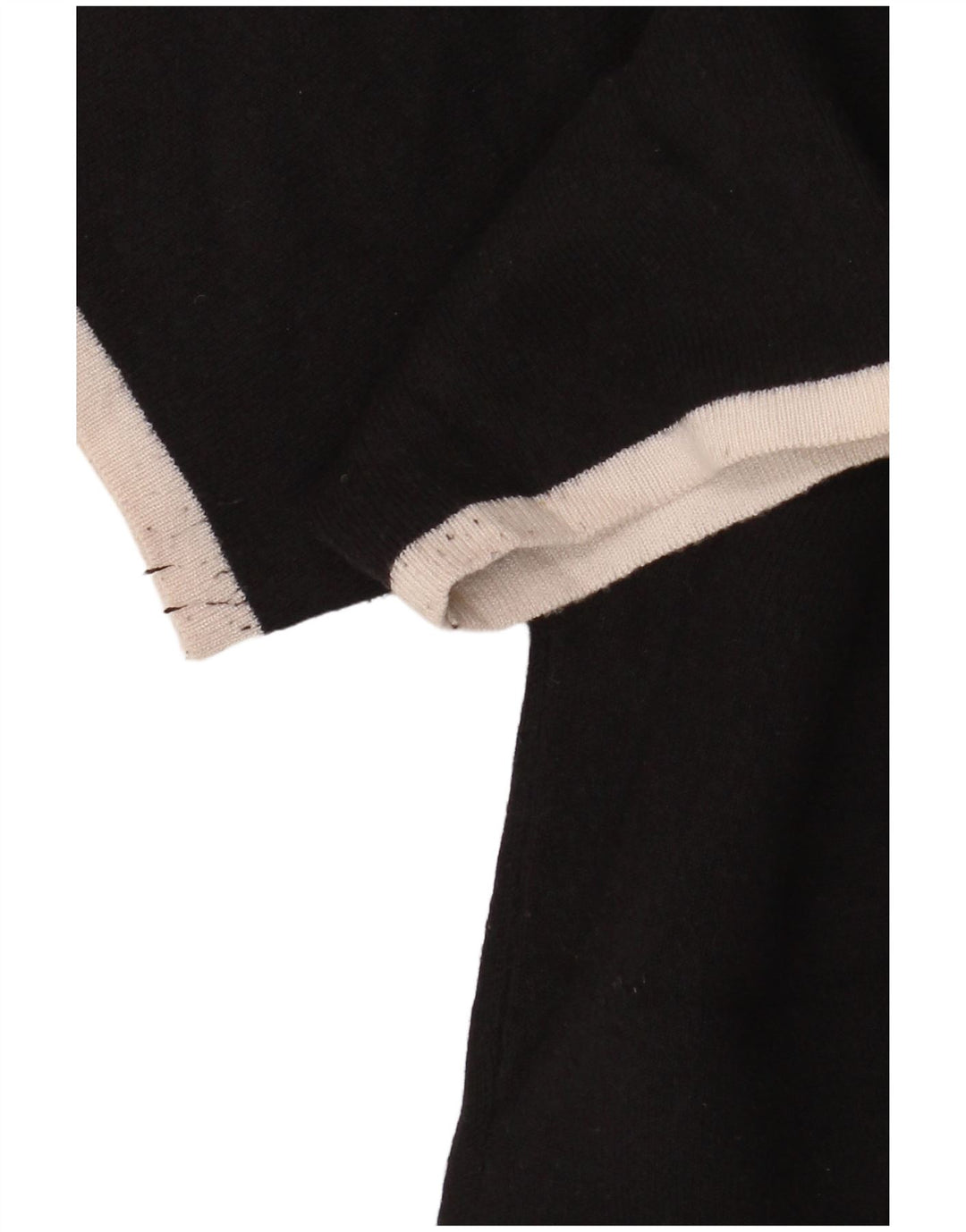 Zara Dame Boat Neck Jumper Sweater UK 12 Medium Black Colourblock