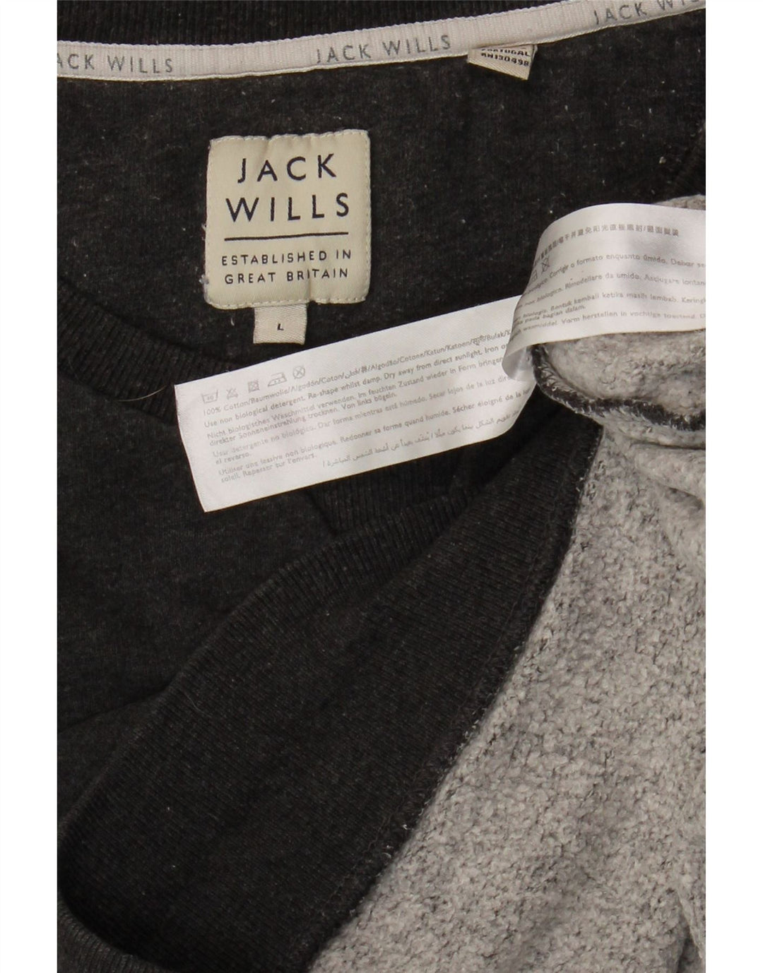 JACK WILLS Herre Sweatshirt Jumper Stor Grå Bomuld
