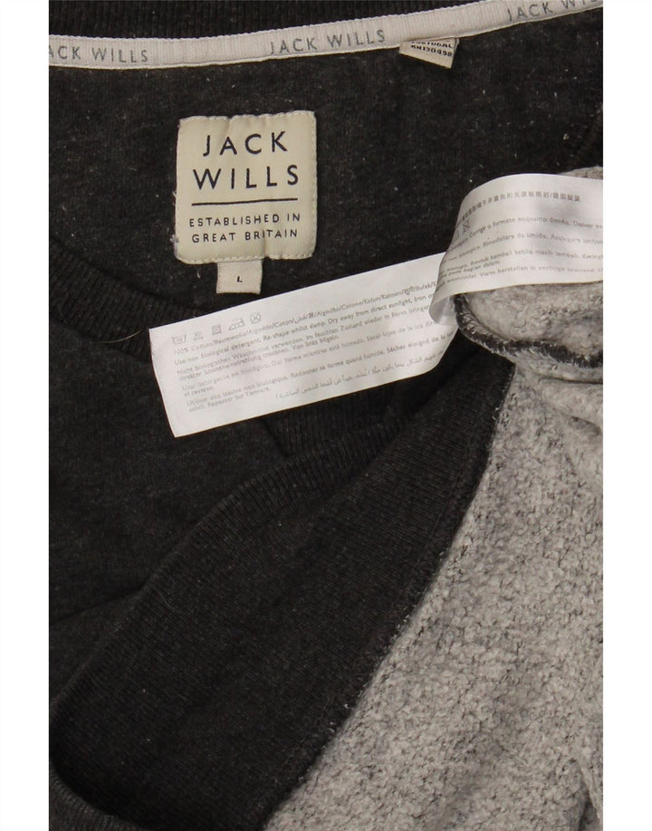 JACK WILLS Herre Sweatshirt Jumper Stor Grå Bomuld