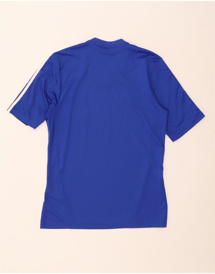 Adidas Herre Climalite T-Shirt Top Medium Blue Polyester