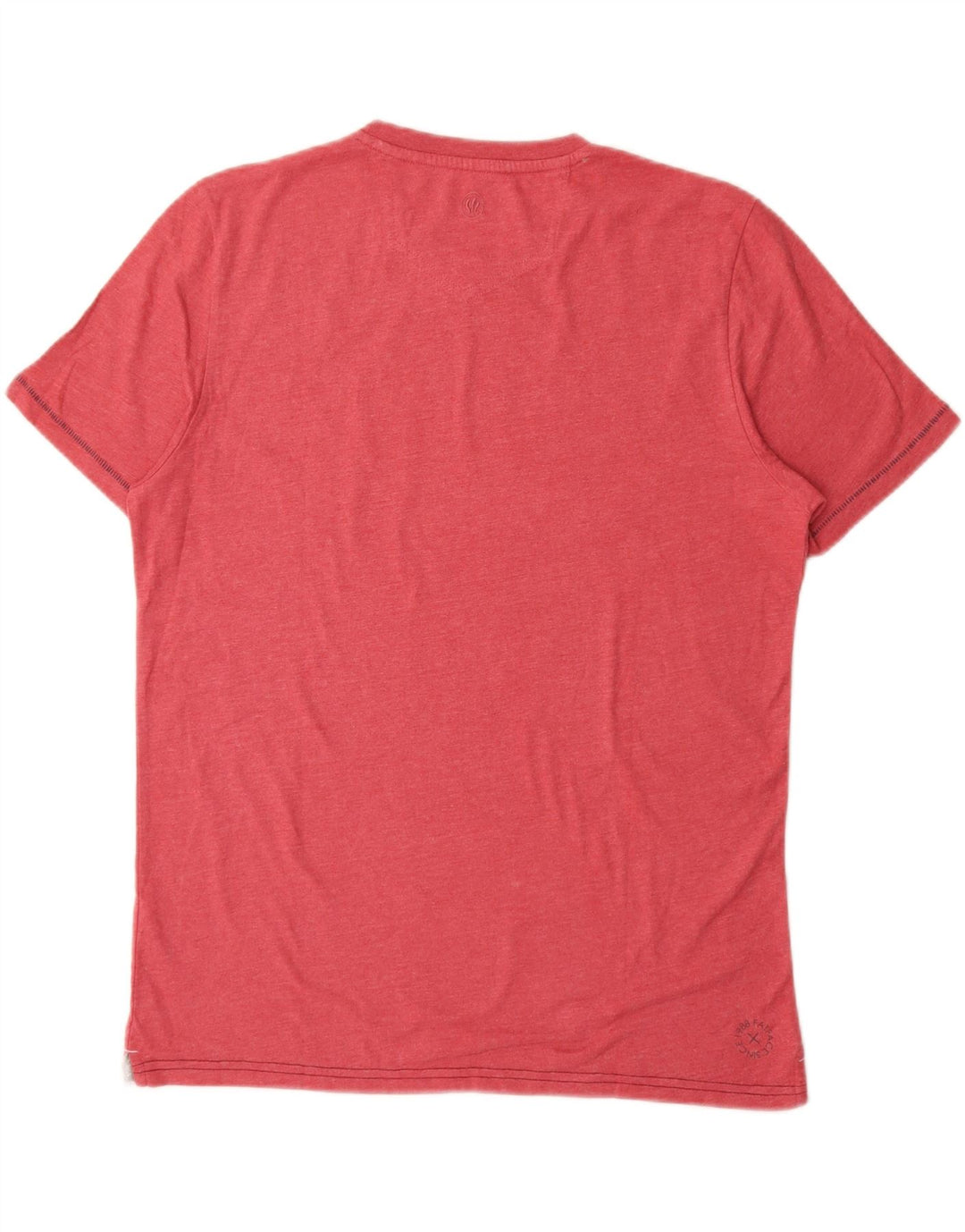 FAT FACE Herre grafisk T-shirt Top Stor rød bomuld