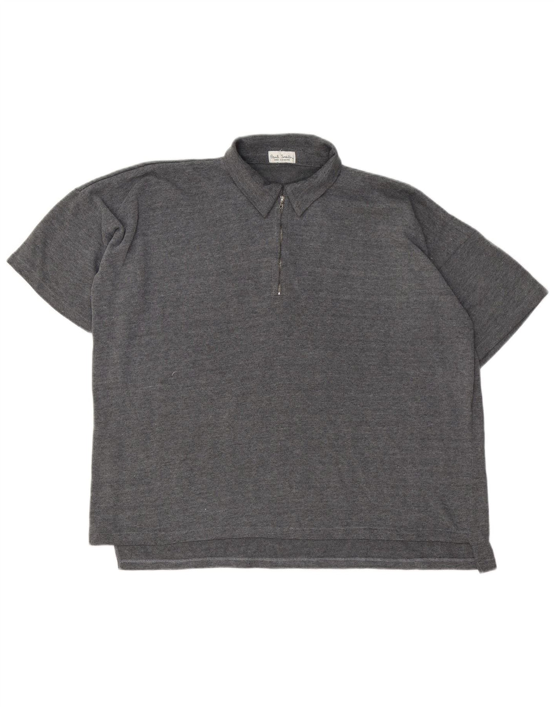 Paul Smith Poloskjorte med lynlås til mænd 2XL grå polyester