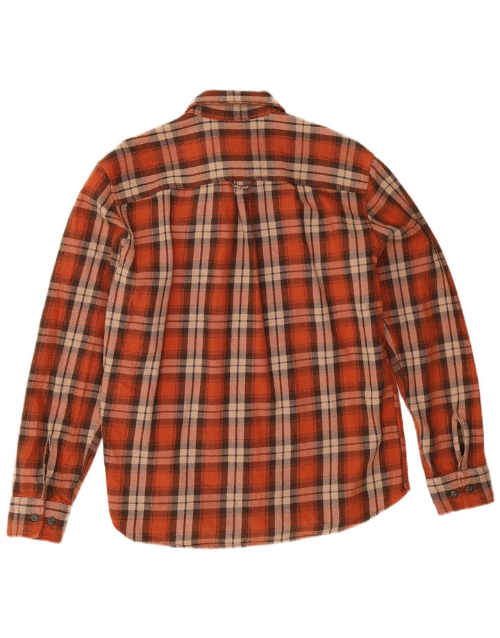 Jack & Jones herre flannelskjorte XL orange ternet bomuld