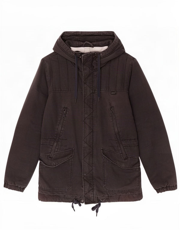 Diesel Herre Hooded Parka Jacket UK 40 Large Black