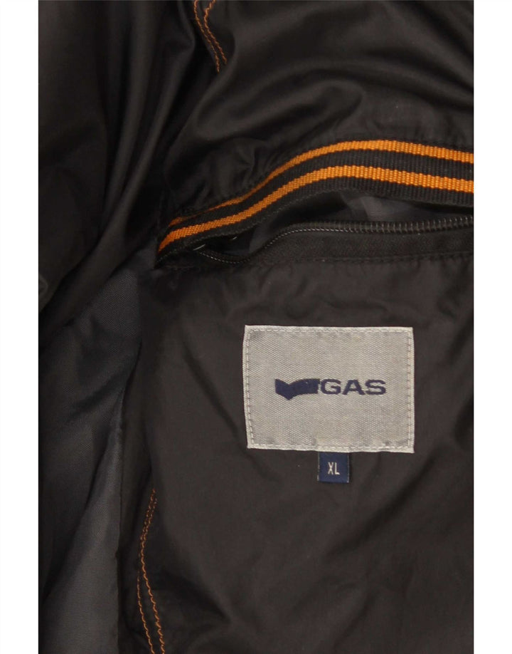 Gas Herre Hooded Bomber Polstret Jakke UK 42 XL Grå