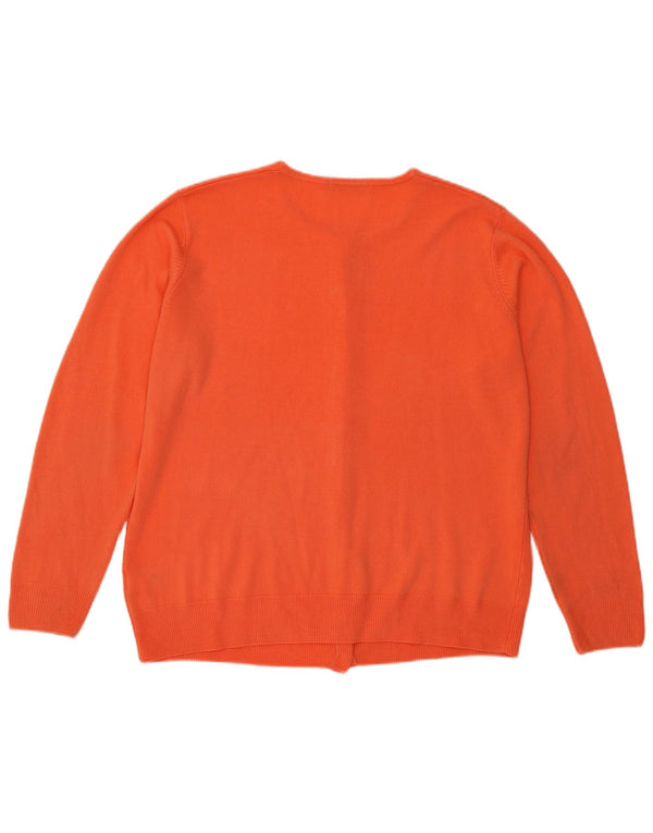 Marks & Spencer Dame Cardigan Sweater UK 18 XL Orange Akryl