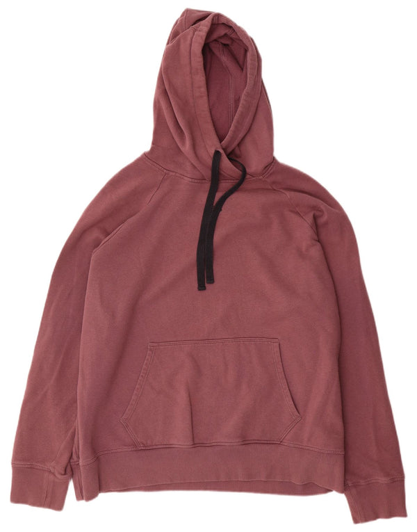 Under Armour Dame Oversized Hoodie Jumper UK 18 XL Bourgogne bomuld