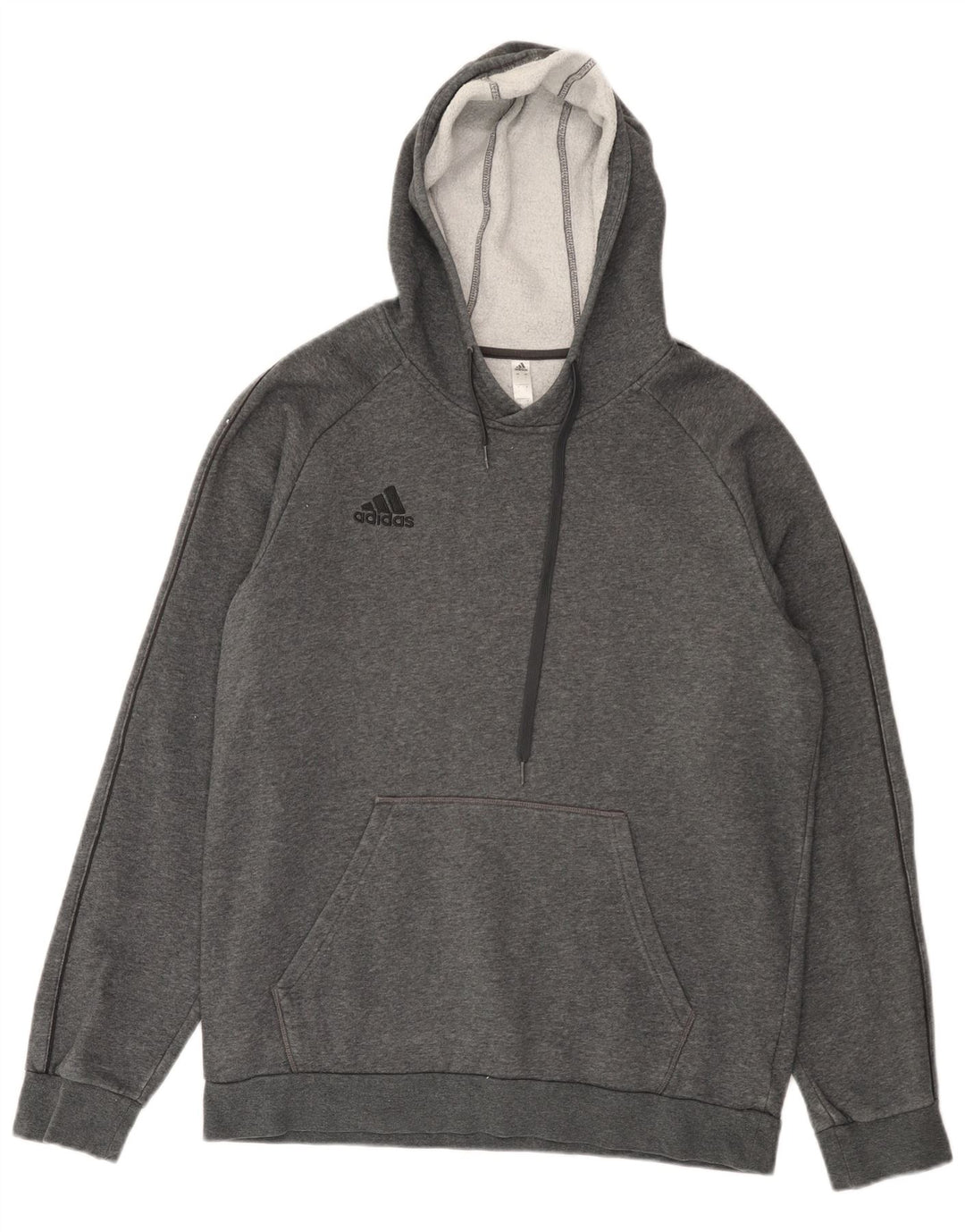 Adidas hættetrøje til mænd, stor grå bomuld