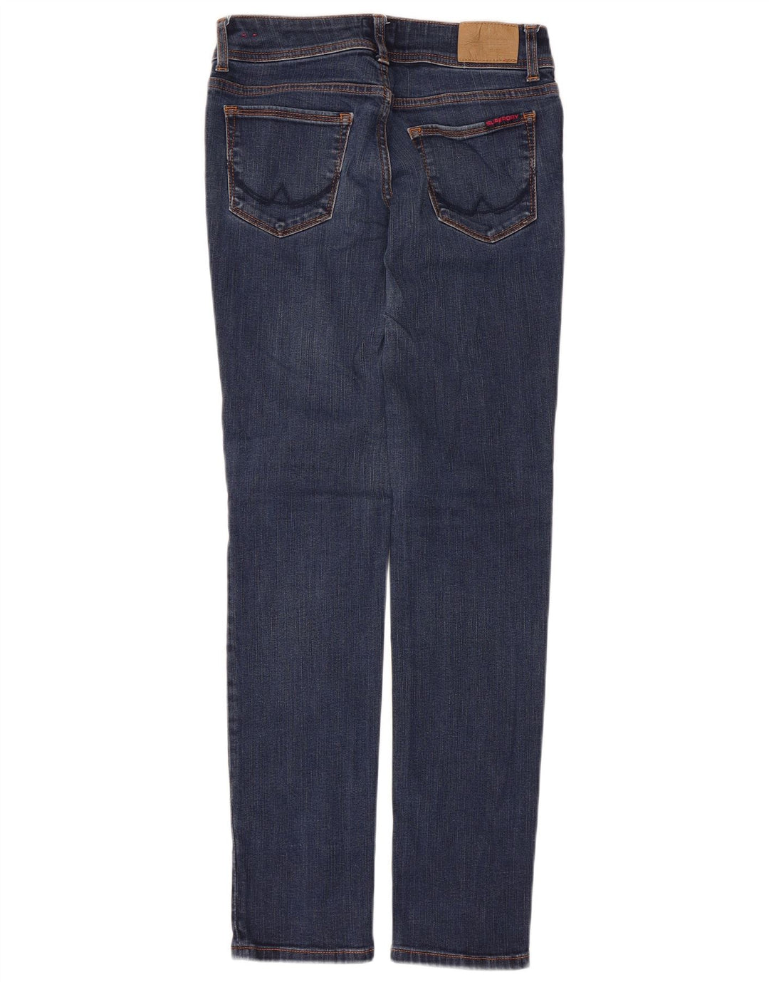 Superdry Dame Cigarette Slim Jeans W28 L32 Marineblå Bomuld