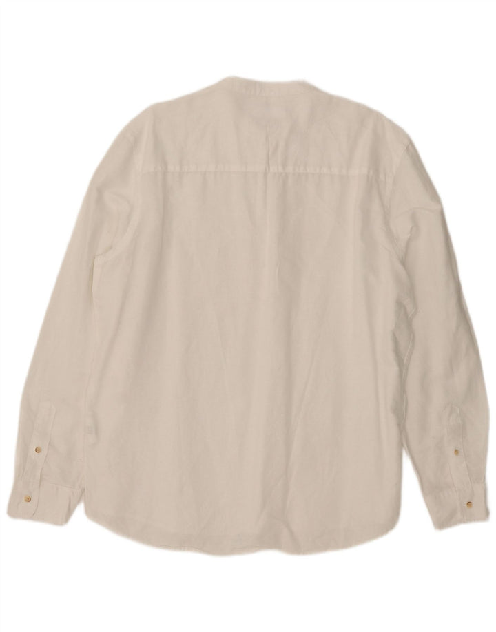 Zara Herre Pullover Shirt Stor hvid hør