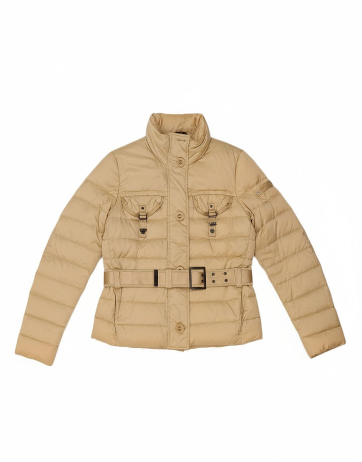 PEUTEREY Womens Padded Jacket IT 46 Large Beige Polyamide Vintage PEUTEREY and Second-Hand PEUTEREY from Messina Hembry 