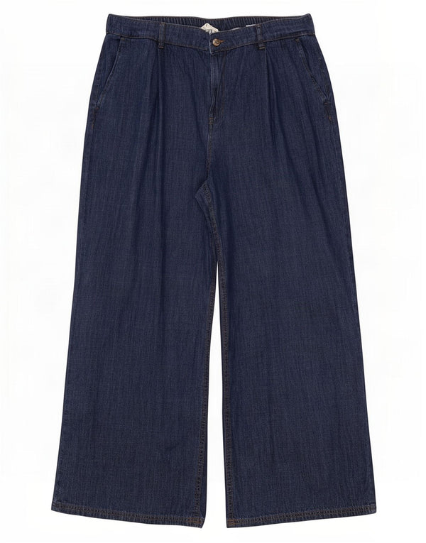 Marks & Spencer Jeans med brede ben til kvinder W38 L28 Marineblå
