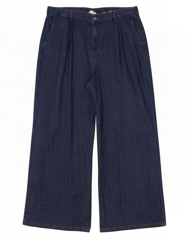 Marks & Spencer Jeans med brede ben til kvinder W38 L28 Marineblå
