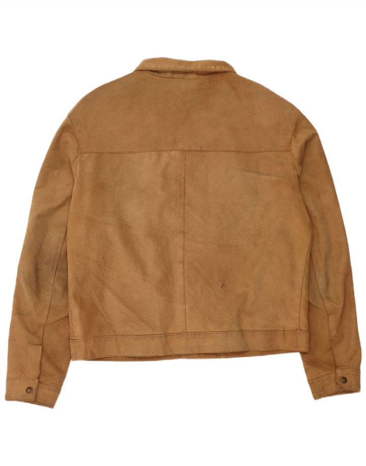 Conbipel Herre Ruskindsjakke IT 56 2XL Beige Læder