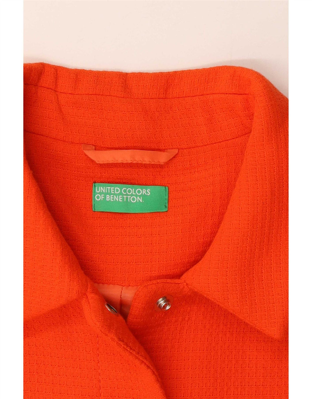 Benetton Dame 3/4 ærmet overfrakke UK 8 Lille Rød