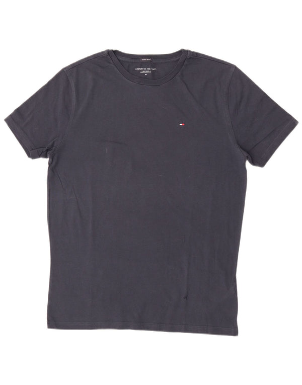 Tommy Hilfiger Herre T-Shirt Top Medium Marineblå Bomuld