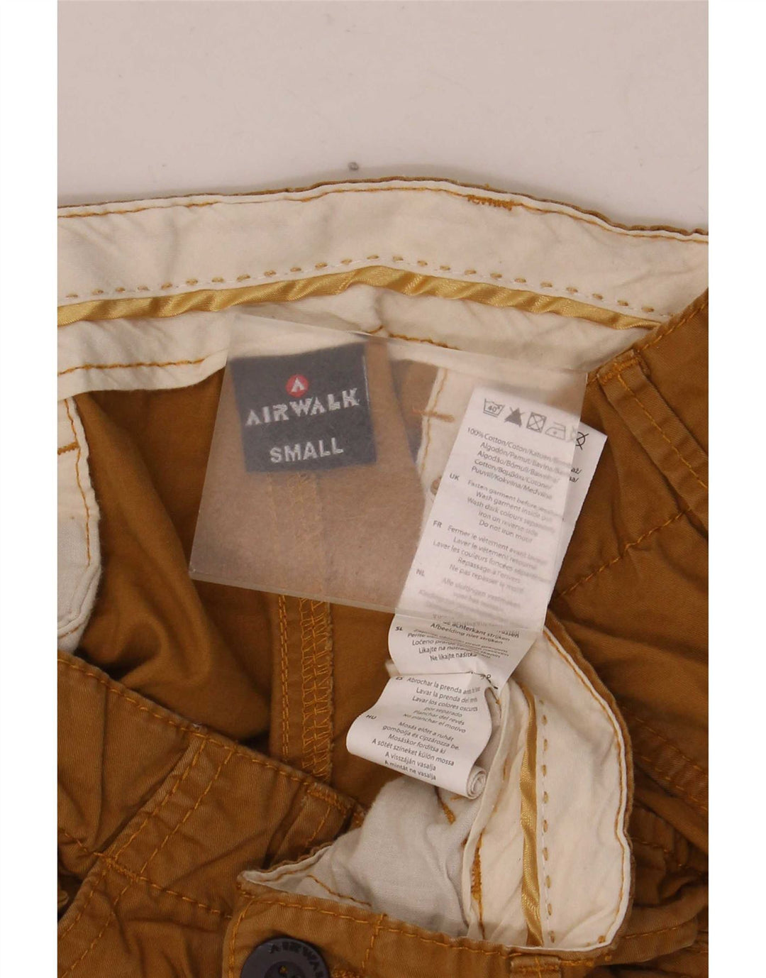 Airwalk Herre Cargo Shorts Små W34 Beige Bomuld
