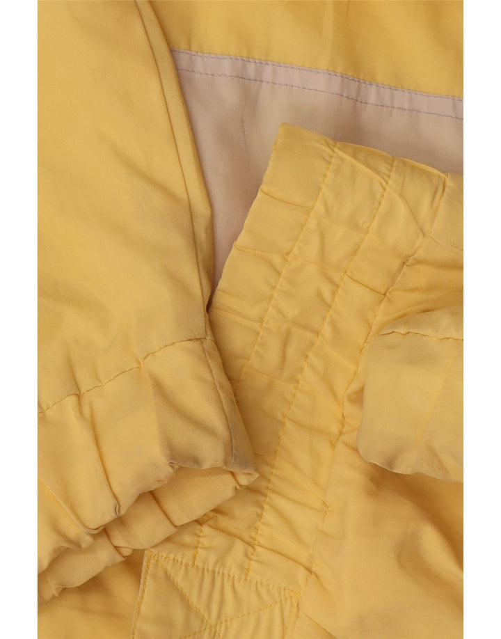 Vintage vindjakke med hætte til mænd UK 38 Medium Yellow Colourblock