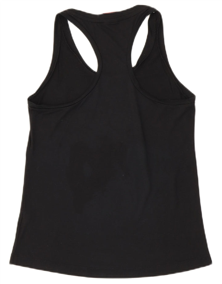 Nike Dame Grafisk Vest Top UK 10 Small Black Polyester