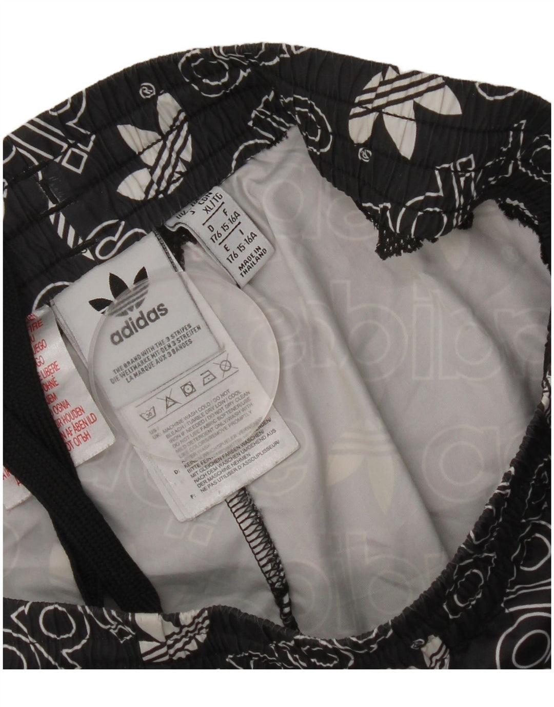 Adidas drenge grafiske sportsshorts 15-16 år sort polyester