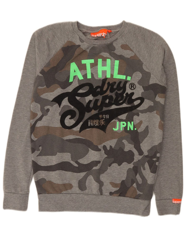Superdry Herre grafisk Regular Fit Sweatshirt Jumper Lille grå Camouflage