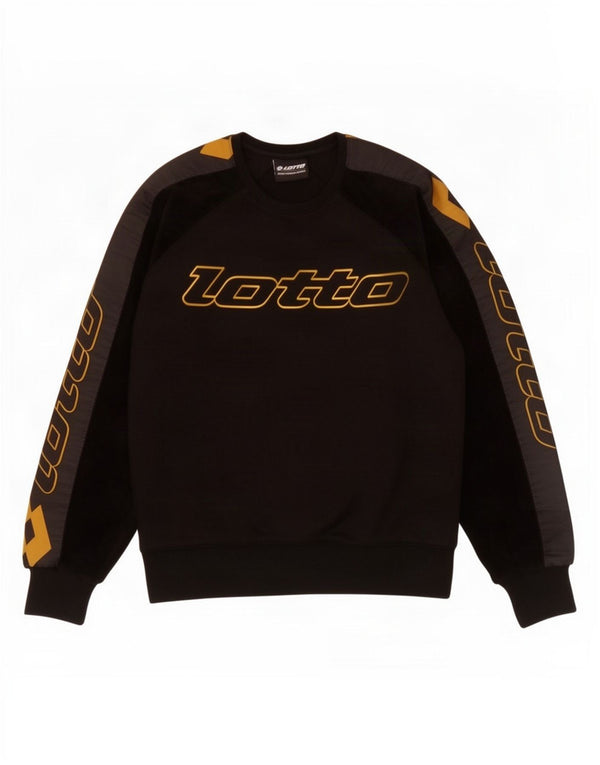 Lotto Boys Grafisk Sweatshirt Jumper 7-8 år Sort Colourblock Bomuld