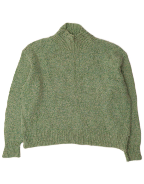 Whistles Dame Turtle Neck Jumper Sweater UK 14 Medium Green Flecked