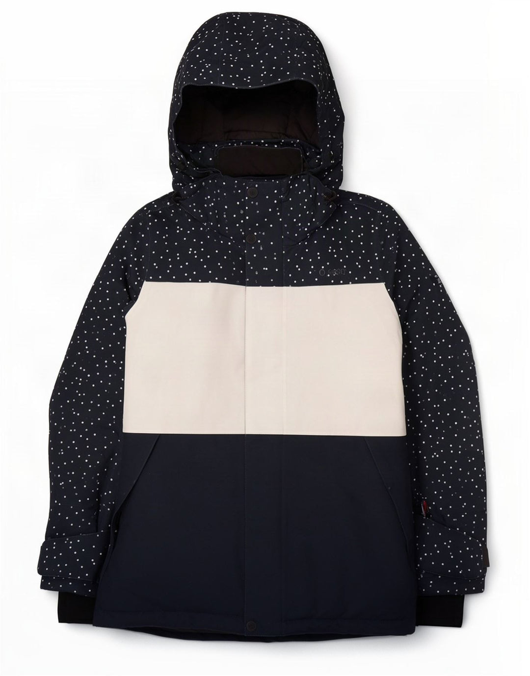Tog 24 Dame Hætte Oversized Polstret Jakke UK 8 Small Black Colourblock