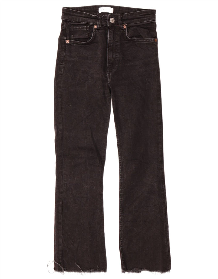 Zara Dame Bootcut Jeans EU 36 XS W26 L25 Sort