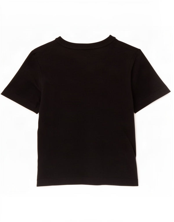 Champion Womens Crop T-Shirt Top UK 8 Small Black Bomuld
