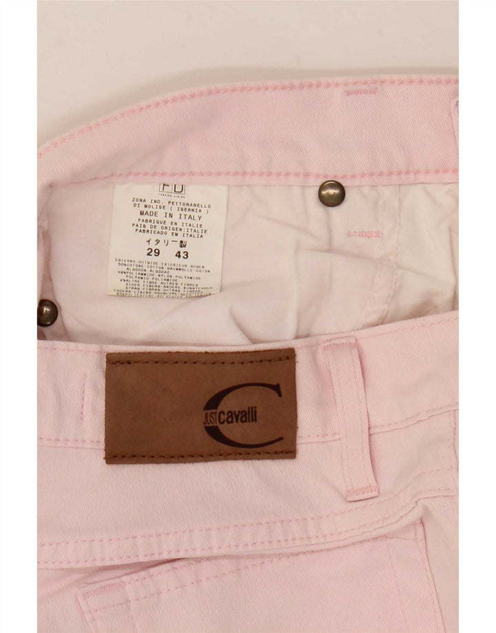 Just Cavalli Dame Straight Jeans W29 L31 Pink Bomuld