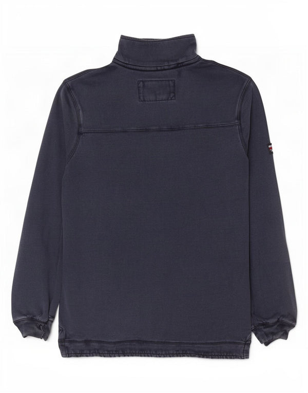 Superdry Sweatshirt med lynlås til mænd, medium marineblå bomuld