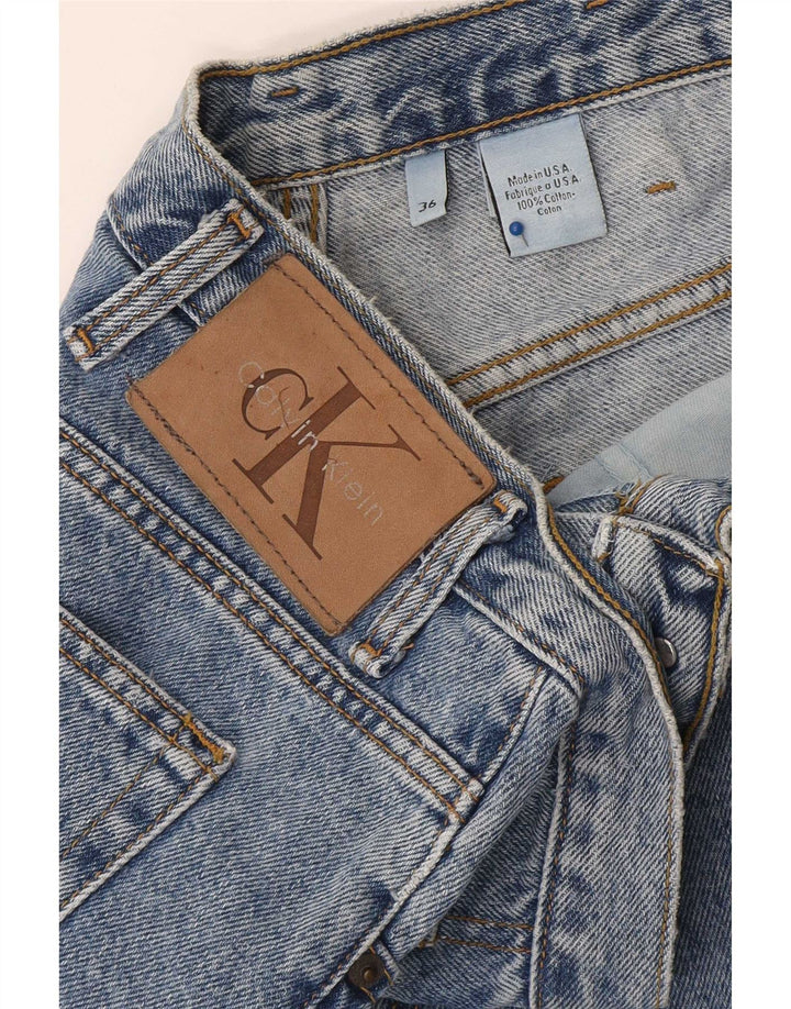 Calvin Klein Herre Denim Shorts W36 Stor Blå Bomuld