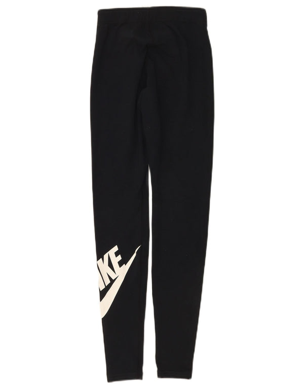 Nike grafiske leggings til kvinder UK 4 XS marineblå bomuld