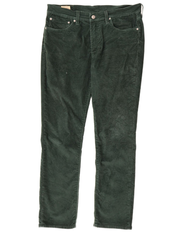 Levi's Herre 511 Slim Fit Corduroy Bukser W34 L32 Grøn bomuld