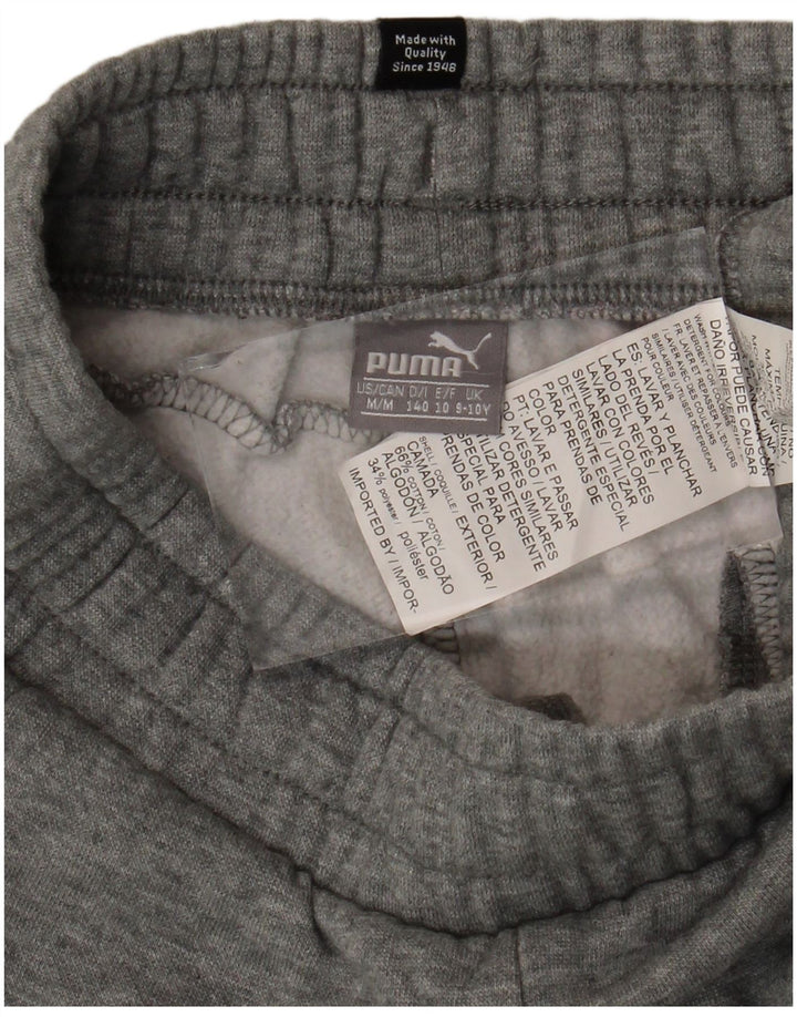 PUMA Træningsdragt til drenge Bukser Joggers 9-10 år Grå bomuld