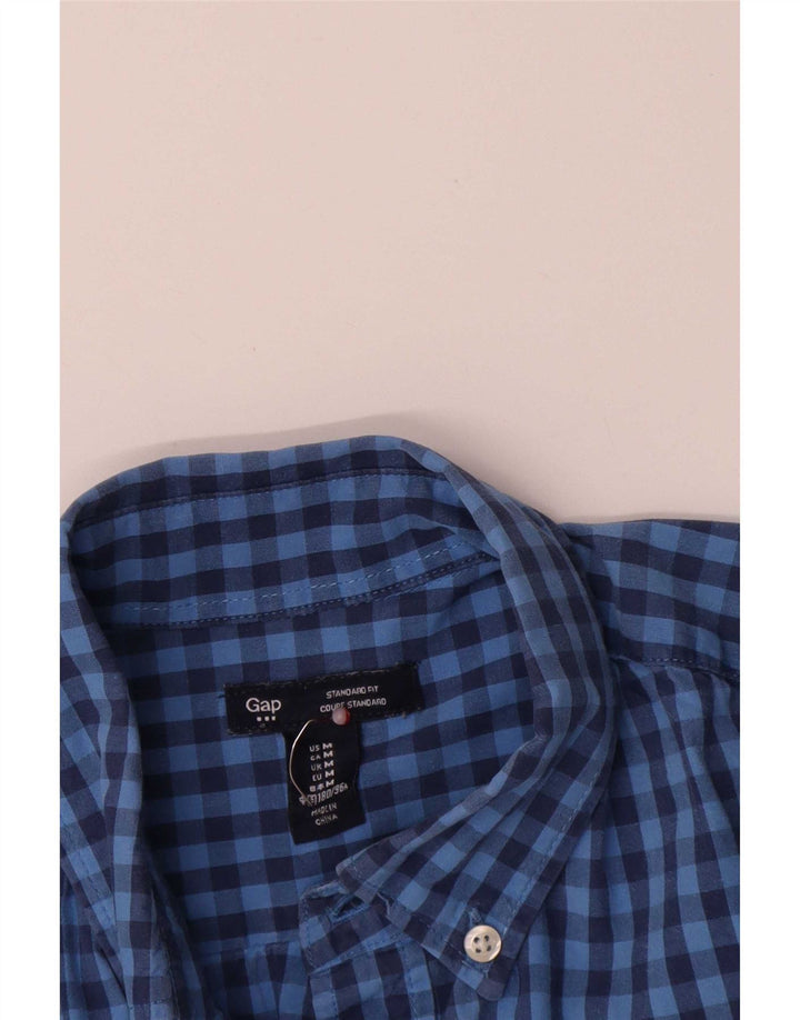 Gap Herre Standard Fit skjorte Medium Blue Gingham Cotton