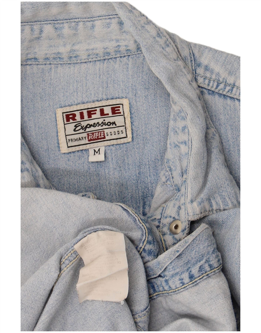 Rifle Dame Denim Shirt UK 14 Medium Blue Cotton