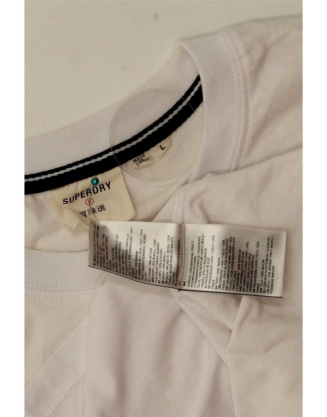 Superdry Grafisk T-shirt top til mænd Stor hvid bomuld