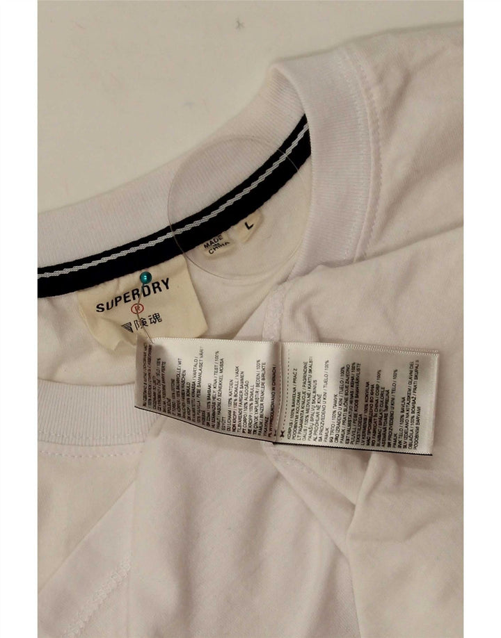 Superdry Grafisk T-shirt top til mænd Stor hvid bomuld
