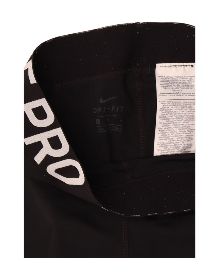 Nike Dame Grafiske Leggings UK 12 Medium Sort Polyester