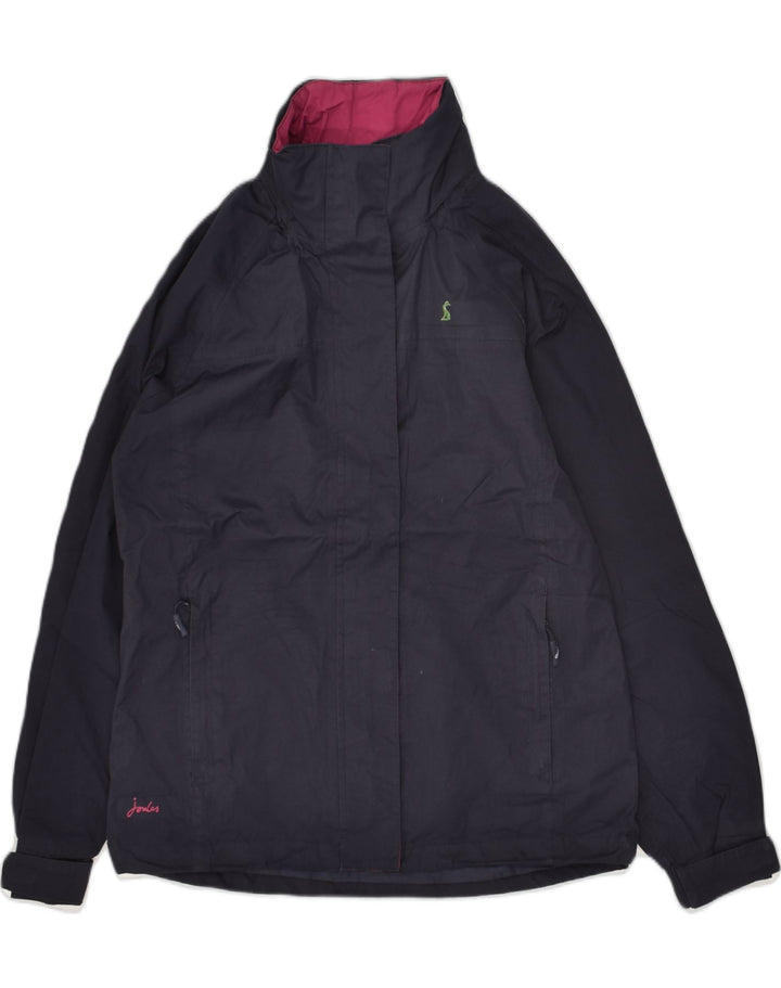 JOULES Womens Windbreaker Jacket UK 8 Small Navy Blue Polyester | Vintage Joules | Thrift | Second-Hand Joules | Used Clothing | Messina Hembry 