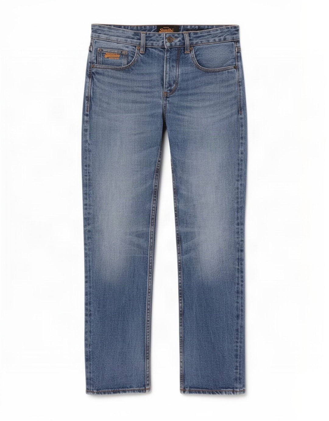 Superdry Straight Jeans til mænd W30 L30 Blå Bomuld