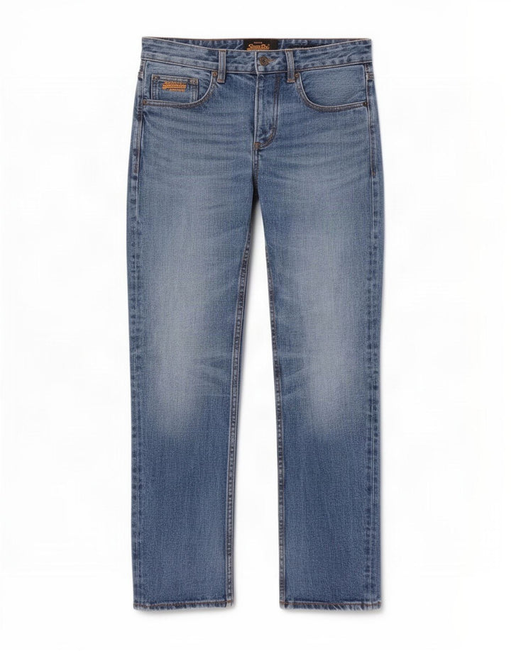 Superdry Straight Jeans til mænd W30 L30 Blå Bomuld