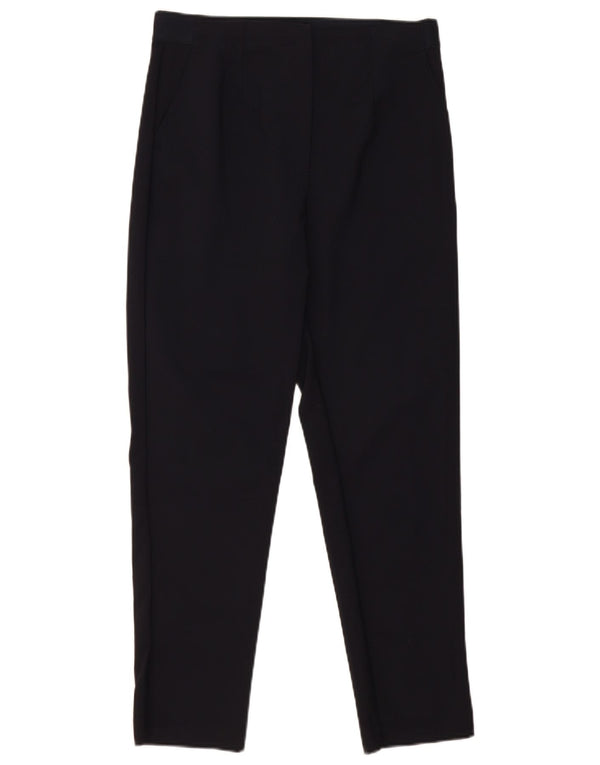 Marks & Spencer Kvinder Højtaljede Casual Bukser UK 12 Medium W30 L27 Navy