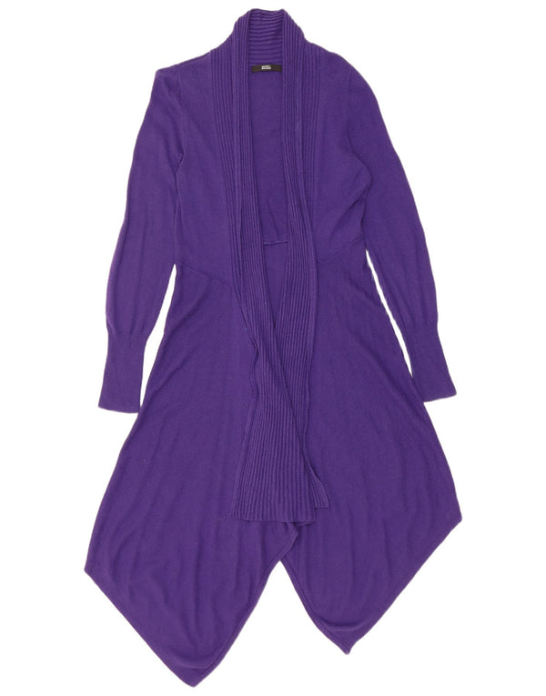 Marks & Spencer Dame Longline Åben Cardigan Sweater UK 8 Lille Lilla